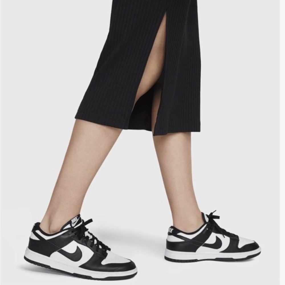 Nike NWOT Black High Waist Ribbed Pencil Skirt with Swoosh XS - Picture 3 of 10